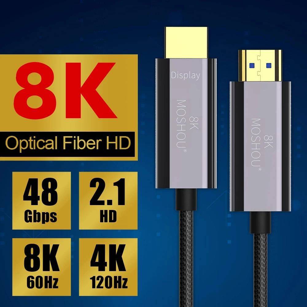 8k 60hz 4k 144hz Moshou Hdmi 8k MOSHOU Optical Fiber HDMI
