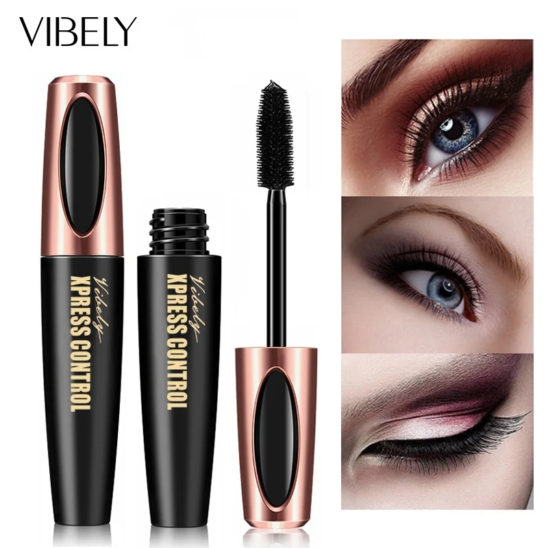New 4D Silk Fiber Lashes Mascara Quick Dry Waterproof Rimel Black Thick Lengthening Eyelash Extension Mascara Cosmetics