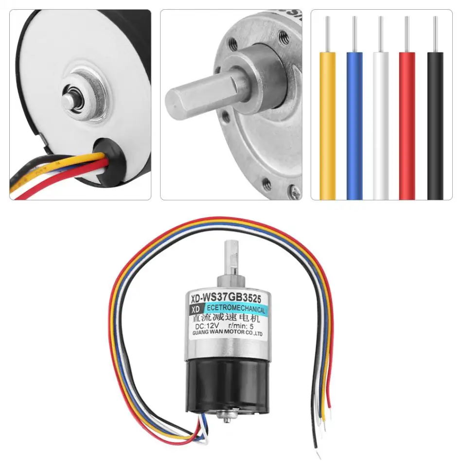 Бесщеточный мотор DC 12V 7W 5 100 об/мин бесщеточный мотор скорости CW/CCW