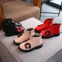 Осенне-зимняя обувь для девочек; маленькие детские повседневные ботинки; детская обувь; Ботинки martin; модные ботинки