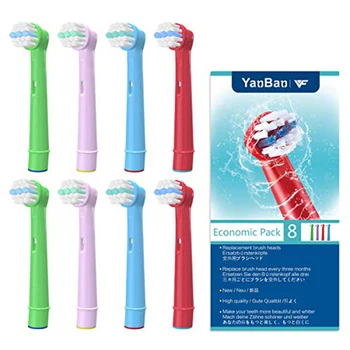 

8pcs Replacement Children kids Brush Heads for Oral-B Advance Power 800, 850, 900, 950, 950TX, Car /Mickey Tooth Brush Heads
