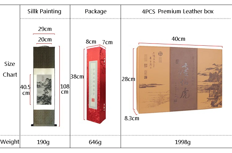 Tangfoo шелковый свиток живопись известные традиционные китайские картины горы 4 шт. Шелковый гобелен парча Настенная картина Бизнес подарок