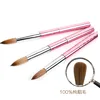 ANGNYA 1 Pcs Acrylic Nail Art Brush Kolinsky Sable Hair Brush Manicure Powder Crystal Handle Pro Nail Drawing Pen Nail Art Tools 3