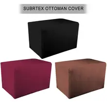 Footstool Sofa Cover Stretch Storage Slipcover Spandex Elastic Modern Solid Thicken Footstool Cover for Living Room