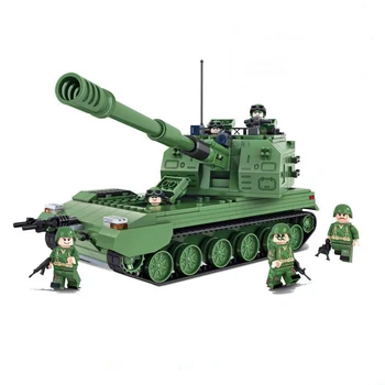 

Winner 593pcs Land War Heroes Military Series Building Blocks 05 Automatic howitzer bricksToys Educational Toys For Boys Gifts