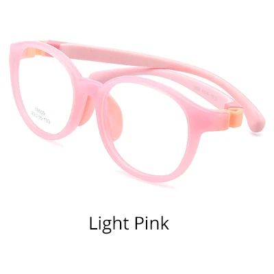Ralferty съемные детские очки оправа спортивные очки, оптика класса Zero очки Силиконовые овальные очки Glases K19009 - Цвет оправы: Light Pink