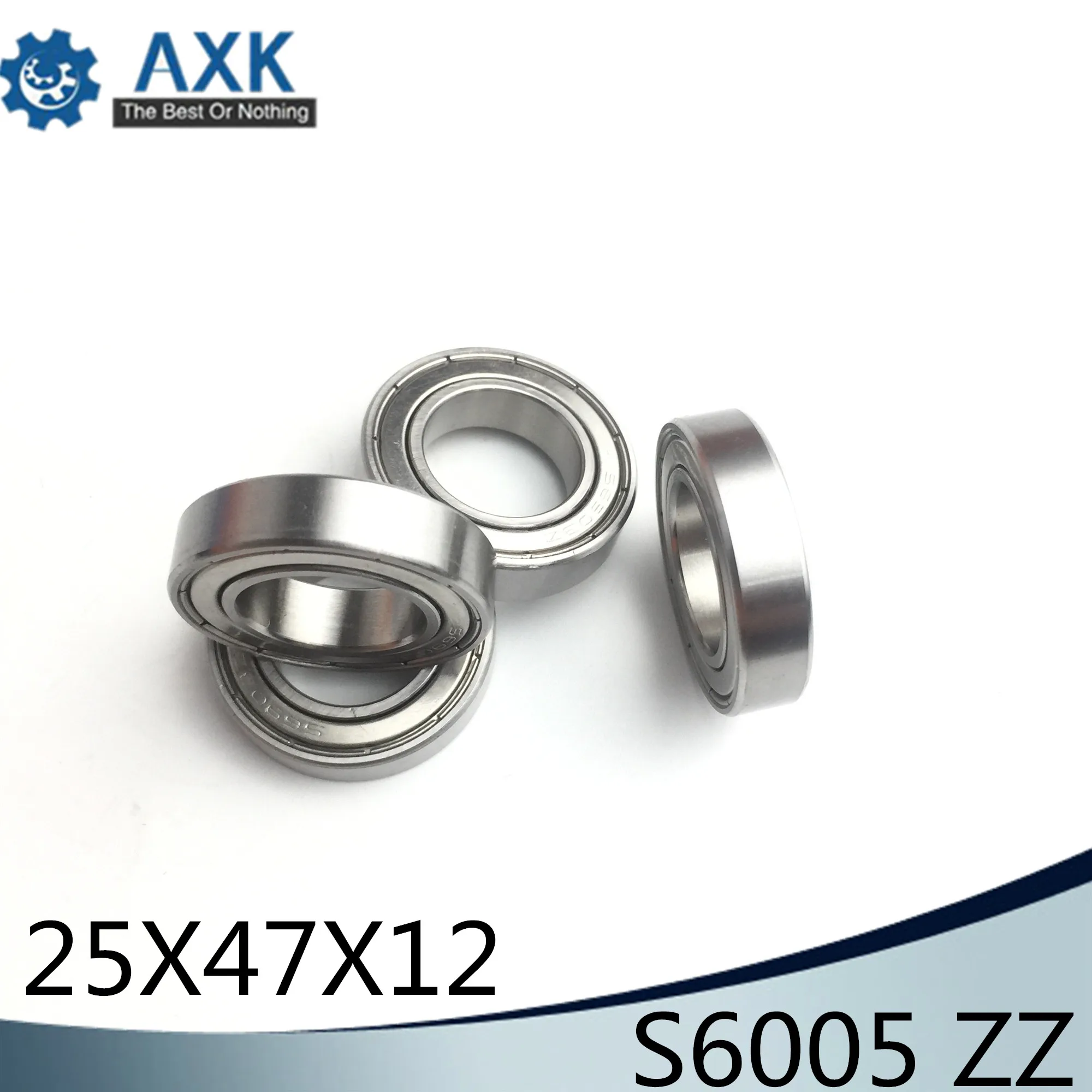 S6005ZZ Bearing 25*47*12 mm ( 4PCS ) ABEC-1 S6005 Z ZZ S 6005 440C Stainless Steel S6005Z Ball Bearings