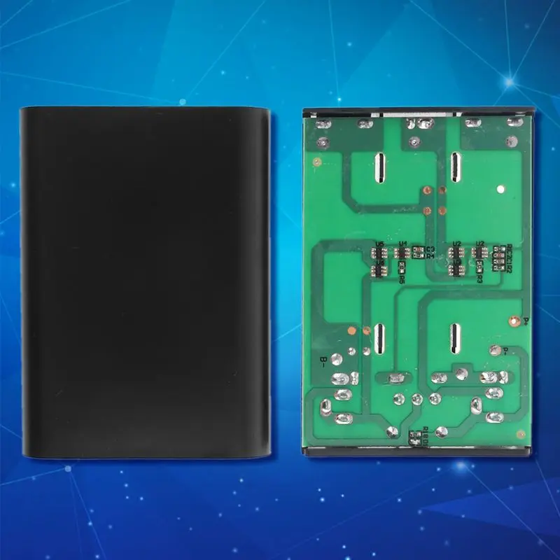 Power Bank Box USB DC 12V Output 3x 18650 Batteries UPS DIY Fit for Cellphone WiFi Router LED Light Rechargeable