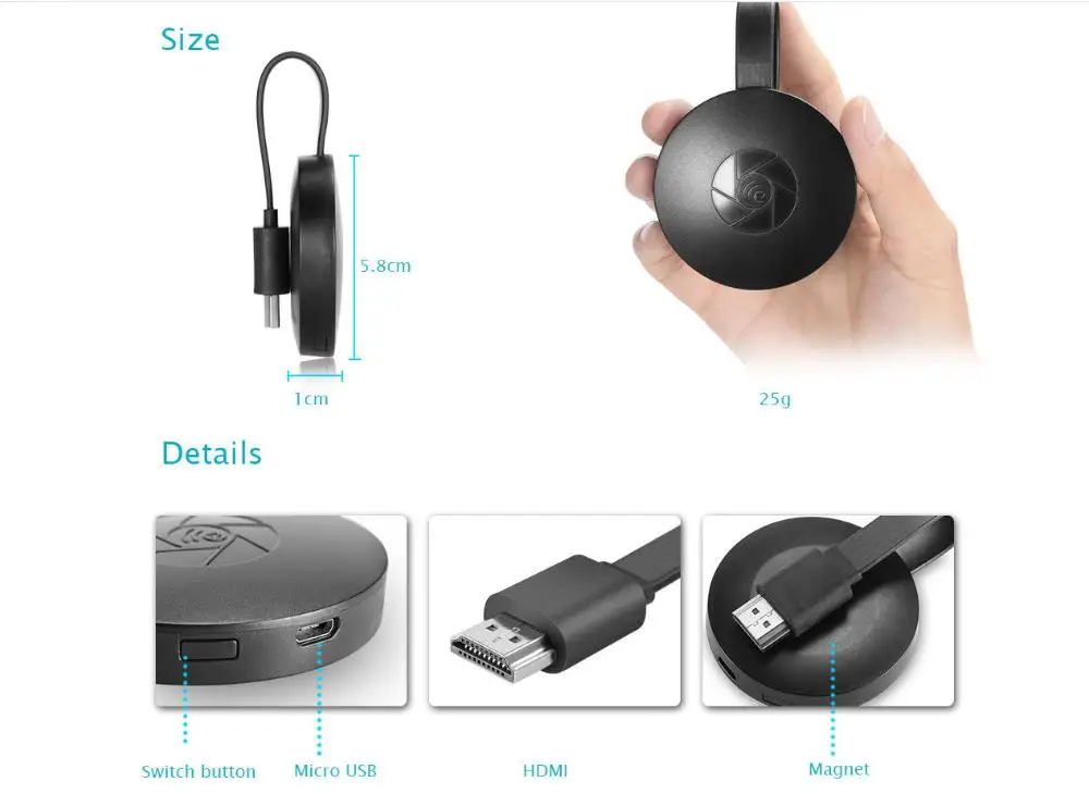 Качество HDMI беспроводной дисплей G2 приемник Медиа Видео WiFi мобильный экран литой зеркальный адаптер ключ толкатель ТВ палка