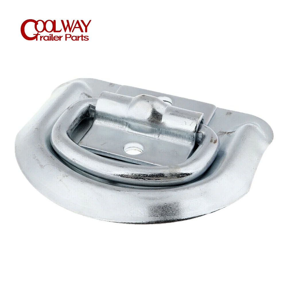 4PCS Trailer Zinc Plated Tie Down Deck Lashing D Rope Ring Points Anchor RV Camper Components Caravan Parts Accessories