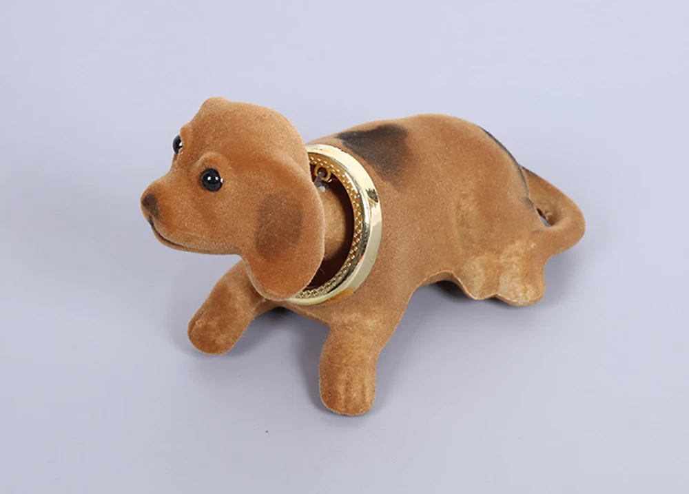 Brun clair - Tableau de bord de voiture, jouets, poupée de chien qui