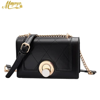 

Diamonds Lattice Threads Women Shoulder Bag Chains Messenger Bag Designer Shoulder Pearl Decoration Lock Bolso Mujer 2020