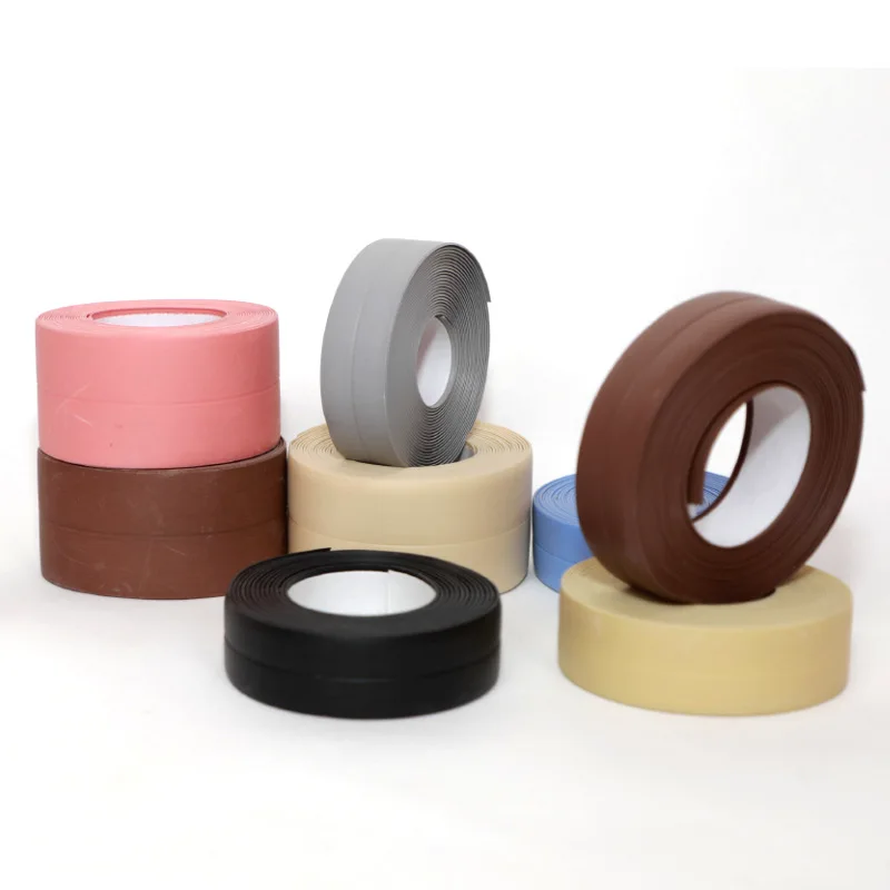 New Kitchen Sink Bathroom Shower Waterproof Self Adhesive Sealing Strip Tape Pvc Mold Proof Wall Stickers Sink Edge Tape 2024