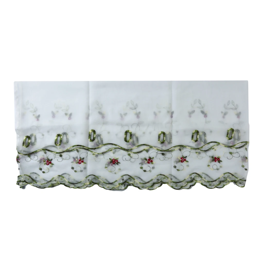 Rideau en Dentelle Floral Blanc 160 x 200 cm Polyester | Leroy Merlin