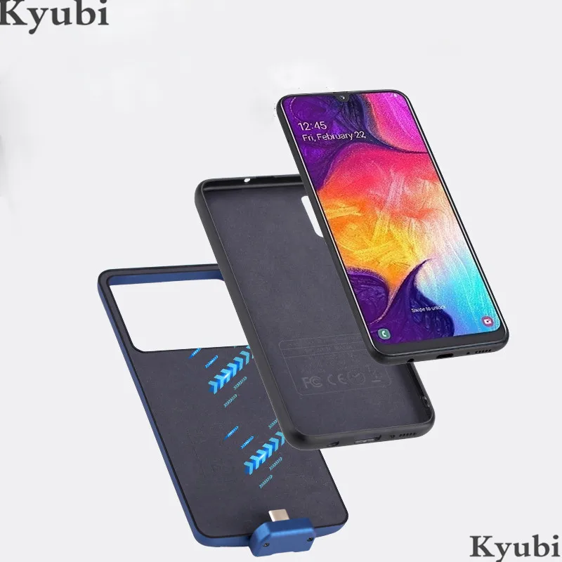 

7000mah wireless charger case for Samsung Galaxy A50 external portable hybrid battery charging cover for Samsung Galaxy A50