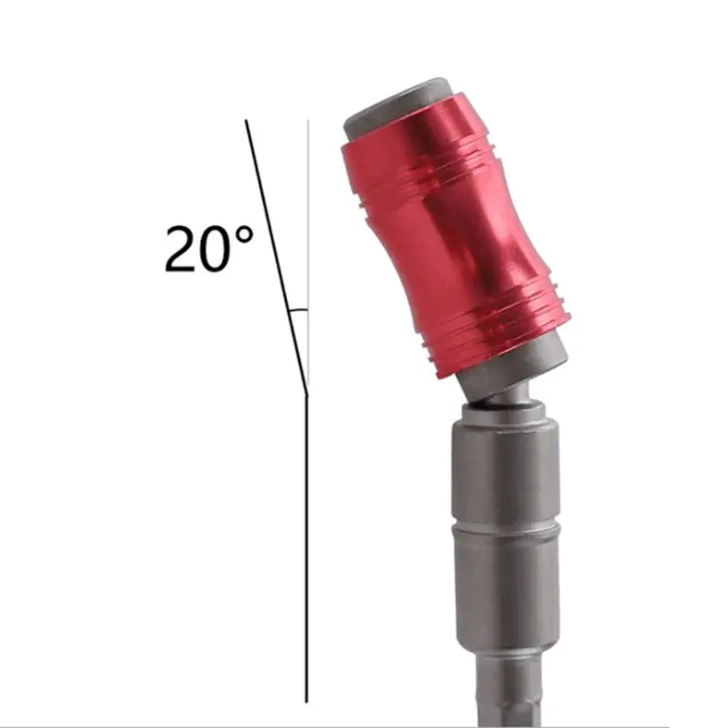 

Chrome Vanadium Steel Magnetic Angle Extension Adapter for 1/4\" Hex Drill Bit