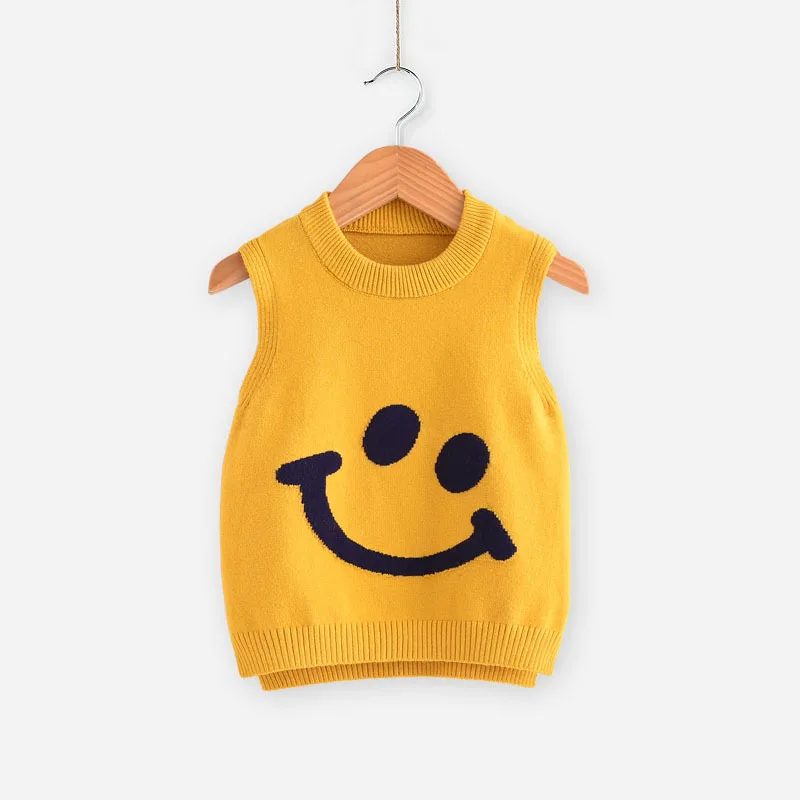 

Male Baby Knitted Vest Spring And Autumn 1-3 Years Old 0 Kids' Sweater Vest Pure Cotton Women's Infant Korean-style Vest Thin