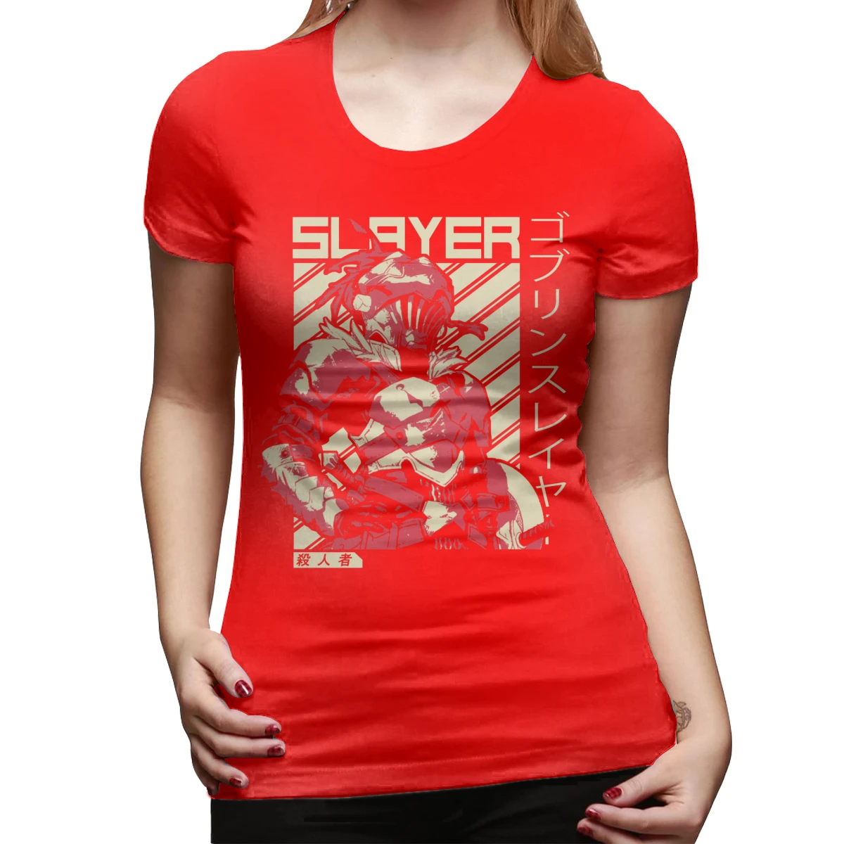 Slayer T-Shirt Goblin Slayer Anime Shirt T Shirt Printed White Women tshirt Cotton Oversized Ladies Tee Shirt