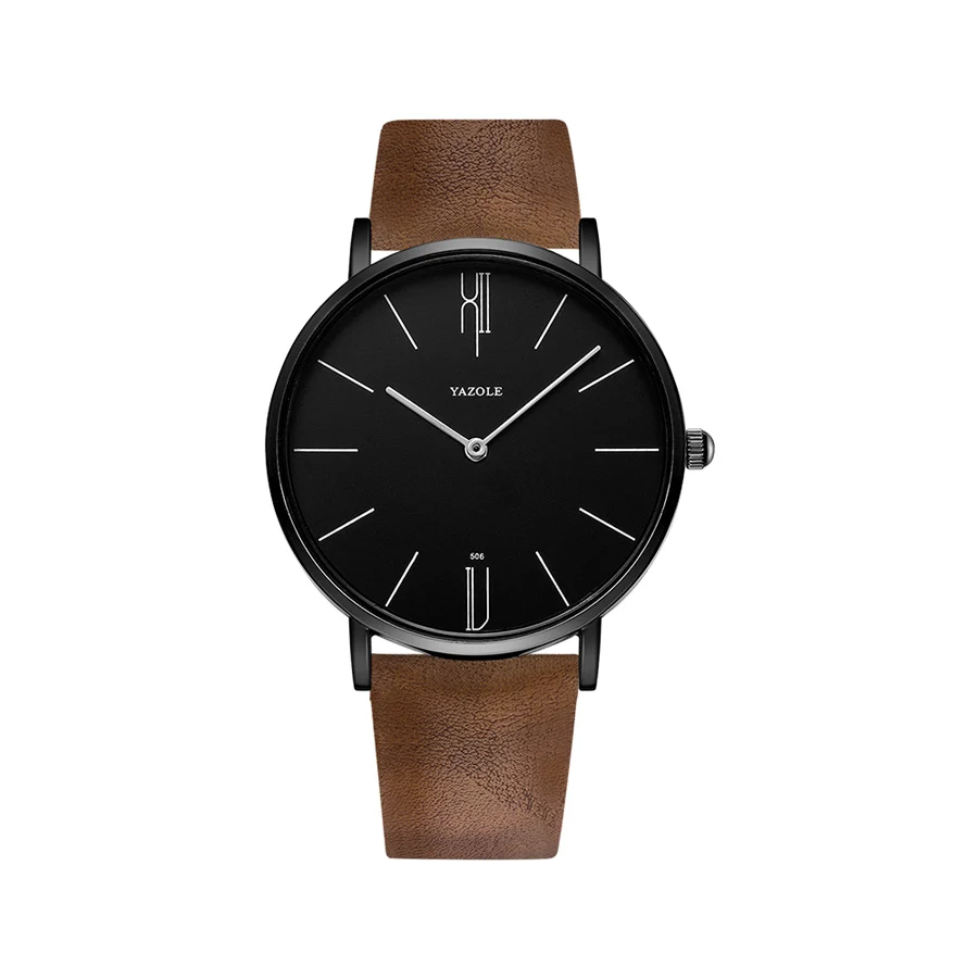 New Men's Watch Minimalist Modern Creative Quartz Watch For Men UltraThin Leather Casual Male Wristwatch Clock Relogio Masculino 