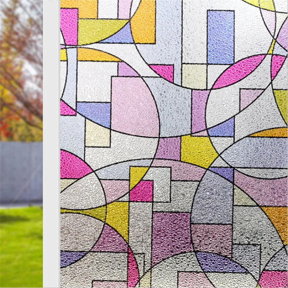 

LUCKYYJ Privacy glue-free frosted window glassfilm Self-adhesive anti-ultraviolet static window sticker decorative glass sticker