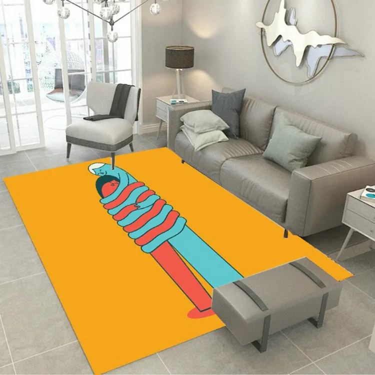 

Funny Cartoons Carpet 3D Printed Carpet Square Anti-Skid Area Floor Mat Rug Non-slip Mat Dining Room Living Soft Carpet 04