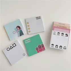 Bloc Notes dessin animé coréen, étiquette autocollante, biscuits au sucre, fille, dessin animé Kawaii, papier de papeterie pour messages créatifs, 50 feuilles 