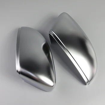 

2018 New 1 Pair of Matte Chrome Rearview Mirror Cover Cap Car Mirror Cover For VW Passat B7 CC Jetta Scirocco Beetle Car Styling