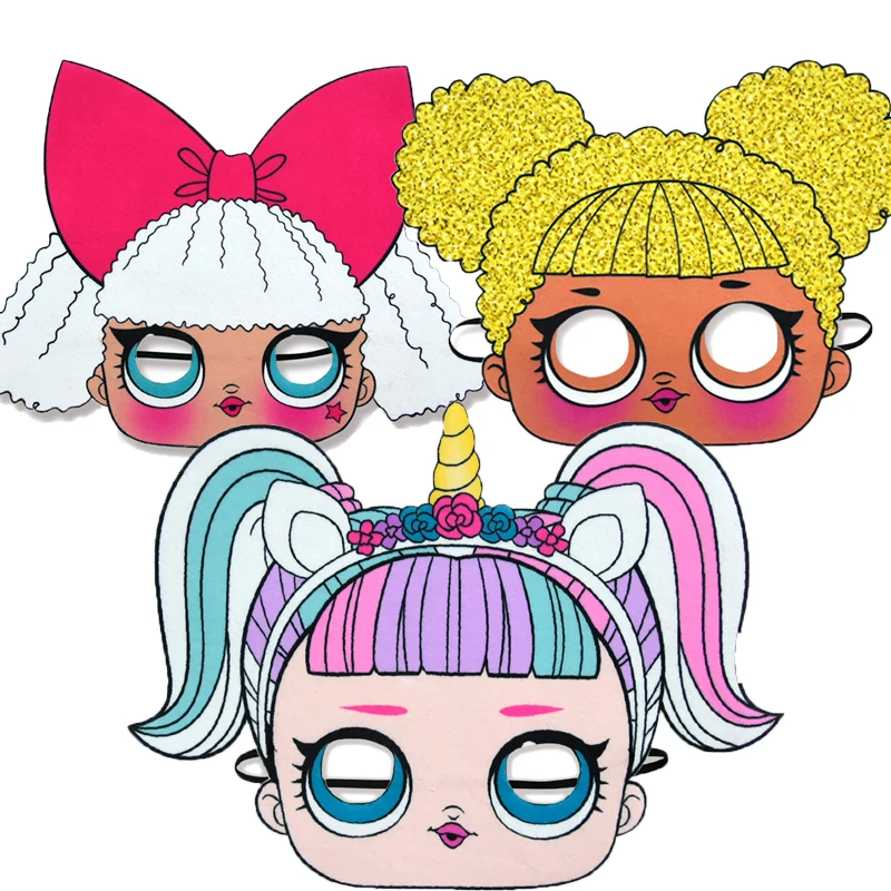 

LOL surprise dolls party masks different styles celebrate themes Supplies Figures Anime activities For kids Birthday Gifts 2C52