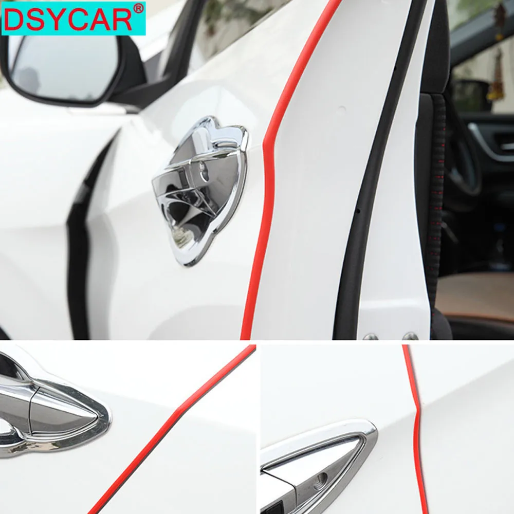 

DSYCAR 1Pcs 5 Meter Car Door Protector Strip Edge Scratch Styling Molding Anti-collision Strip Trim Sticker Protection