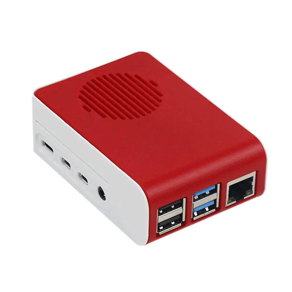 Red shell Защитный чехол из АБС-пластика для Raspberry Pi 4, чехол с антибликовым покрытием, простой цветной защитный чехол с пряжкой для Raspberry Pi 4, 8,5*5,5*2,5 см - Цвет: Red shell