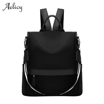 

Backpack Women Black Waterproof Nylon School Bags For Teenage Girls High Quality Fashion Travel Tote Packbag Travel Bags