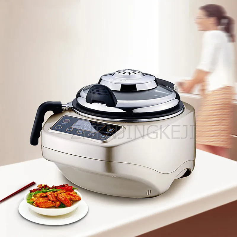 Commercial Household Kitchen Electrical Automatic Intelligent Cooking Robot No Oil Fume Fried Rice Pot Appliances 220V | Бытовая