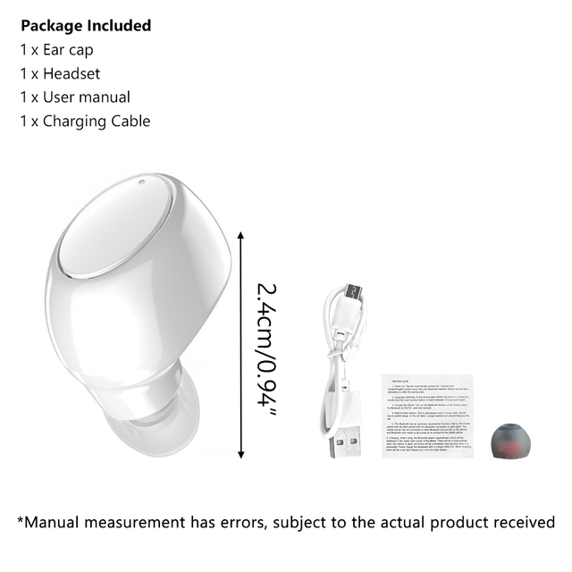 Wireless Headphones Mini Single Noise Cancelling Bluetooth-compatible Earphone Handsfree Stereo Headset With Mic