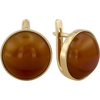 

Aloris earrings with 2 carnelian red gold