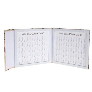 

120 Colors Nail Gel Polish Display Card Book Color Board Palette Stand with 120pcs Nail Tips Salon Show Tools Professional