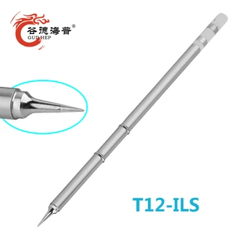 Gudhep T12 Tips Soldering Iron Tips T12-ILS Sharp Type Repairing Tool for DIY T12 Soldering Rework Station tips on type
