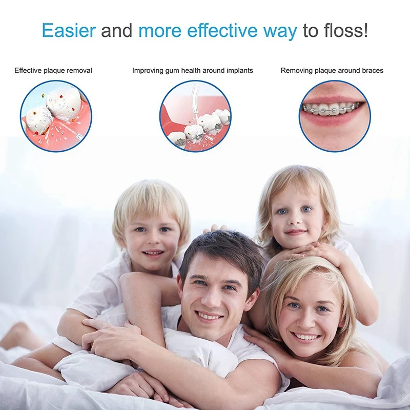 Стоматологический Ирригатор 4-Mode водный Флоссер для зубных брекетов и мостов с высоким давлением от дентина и насадок IPX7 Waterpro