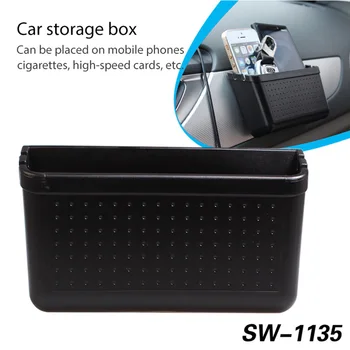 

New Universal Car Storage Box Organizer Pocket Console Organizer Storage Holder For Mobile Phone Cigarette Key Coins Storage Box