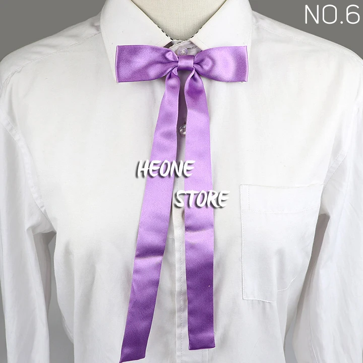 Lange Silm Band Bowtie Mode Ziemlich Solide Farbe Einstellbar Bowknot Schwarz Pupple Orange Schmetterling Für Schule Mädchen Zubehör – Detail 5