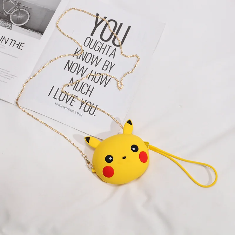 

Cute Purse Women's Cartoon Silica Gel Shoulder Bag GIRL'S Mini Bear Shoulder Bag Chain Doll CHILDREN'S Bag