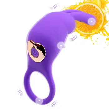 VATINE 10 Speeds Clitoris Stimulation Massager Vibrator Sex Toy for Men Couple Delay Ejaculation Penis Ring Vibrating Cock Rings 4