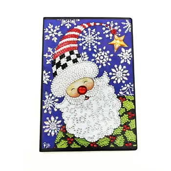 

OOTDTY DIY Santa Claus DIY Diamond Painting Special Shape A5 Notebook Diary Book Embroidery Note Book Agenda 2020 Planner