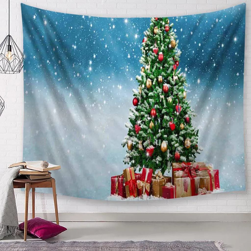 Гобелен Рождество 150x200 см настенный большой декоративная ткань одеяло со снеговиком Коврик для йоги одеяло s пляжный ковер йога Рождественский Декор