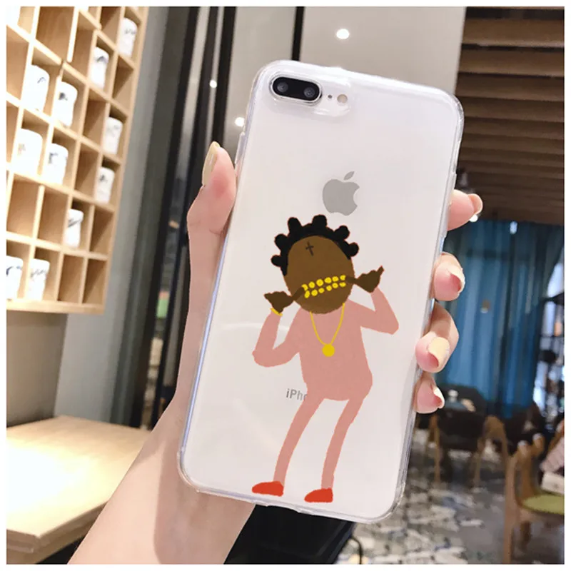 TPU Coque Shell Do Telefone para iphone 8 7 6 6S Plus X 5 XR XSMAX мягкий прозрачный силиконовый Caso Capa - Цвет: TPU