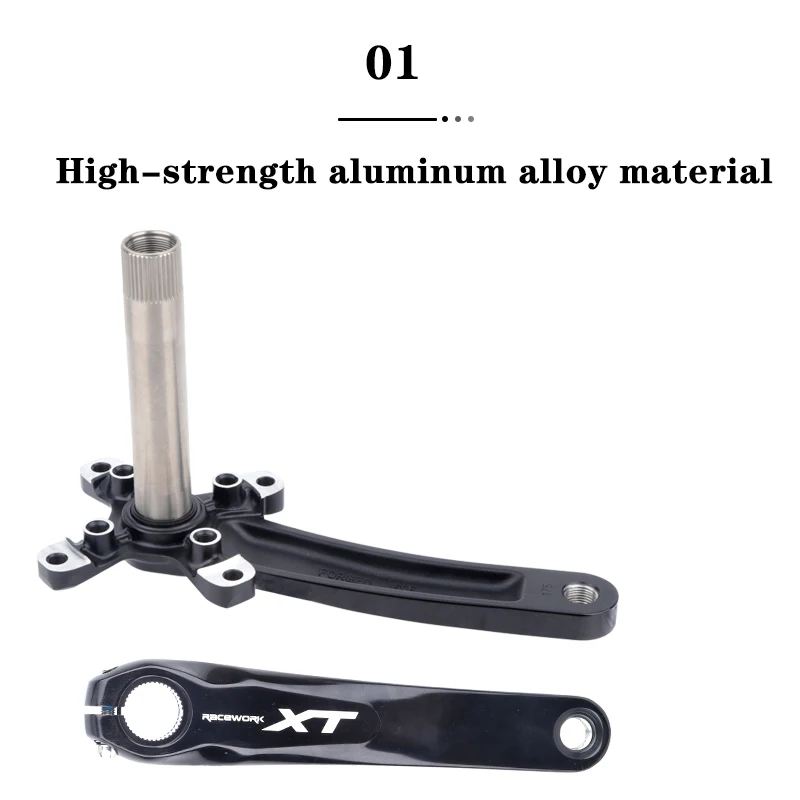 Craque de 170 mm avec BB bielles de vélo XT creuses et intégrées, bras de manivelle de vtt