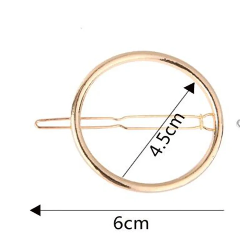 Модные женские аксессуары для волос, треугольная заколка для волос, металлический геометрический сплав, ободок для волос с Луной и кругами, заколка для волос, держатель для девочек - Цвет: 7