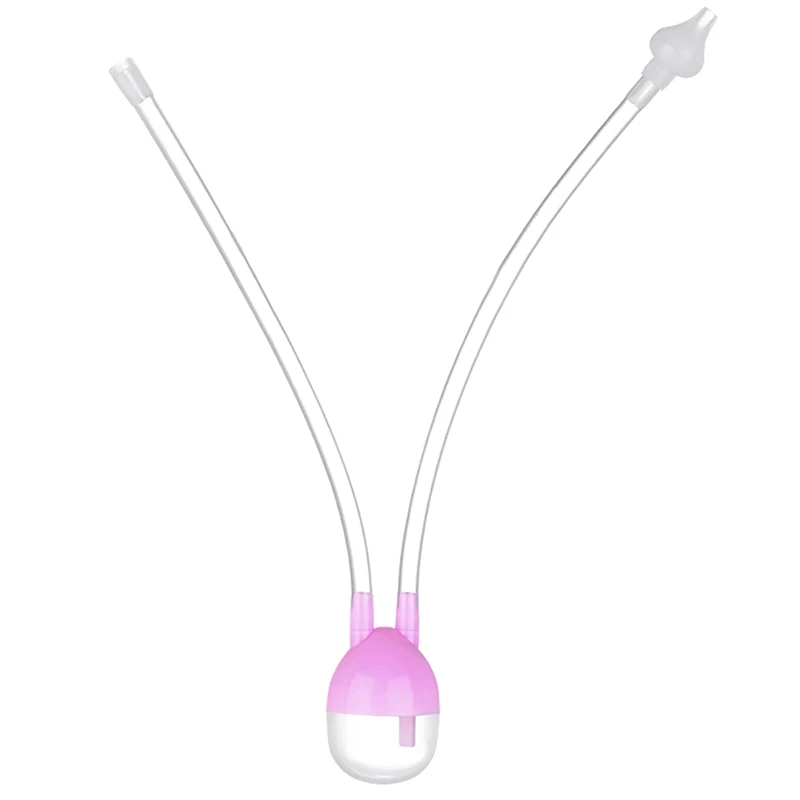 Очиститель носа для новорожденных мальчиков и девочек, вакуумный всасывающий аспиратор для носа - Цвет: Розовый