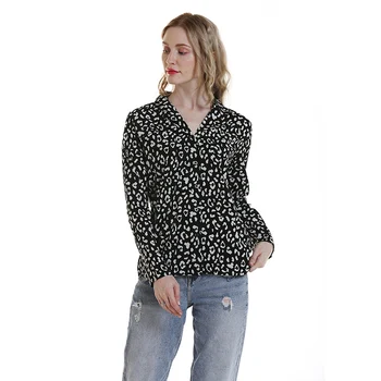 

Blouse Women 2020 Sexy Leopard Printed Vintage Blouse Casual Ladies Shirt Blouse Office Long Sleeve Tunic Tops Female Blouse