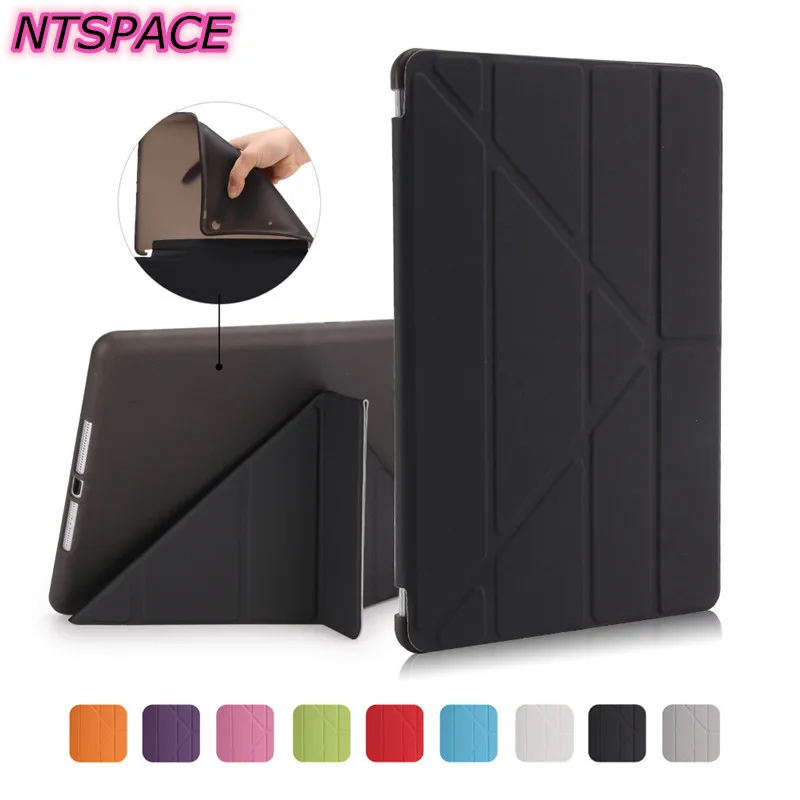 

Smart Auto Sleep/Wake Up Stand Holder Protective Case For iPad 2 3 4 Soft TPU Silicone Leather Cover Case For A1460 A1430 A1396