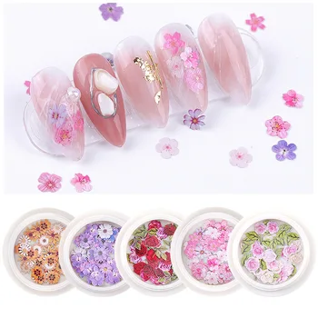 

Nail Ornament Ultra-Thin Nail Art Wood Pulp Piece Daisy Flower Leaves Mixed Nail Sticker Decoration nail jewelry